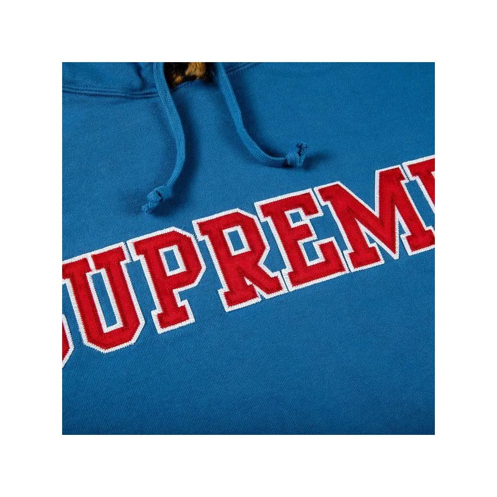 Худи Supreme Leopard Trim Hooded Sweatshirt 'Бледно-королевский' 2