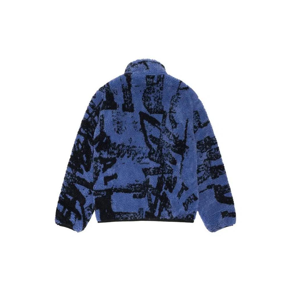 Флисовые куртки Stussy Sherpa Reversible Printed Jacket 'Blue' 2