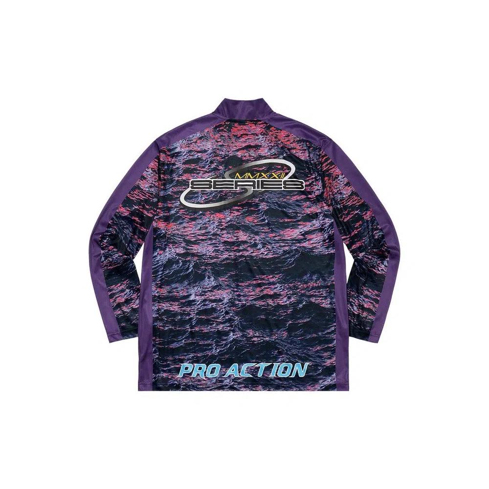 Рубашки и топы Supreme Waves Zip Pullover 'Purple' 2