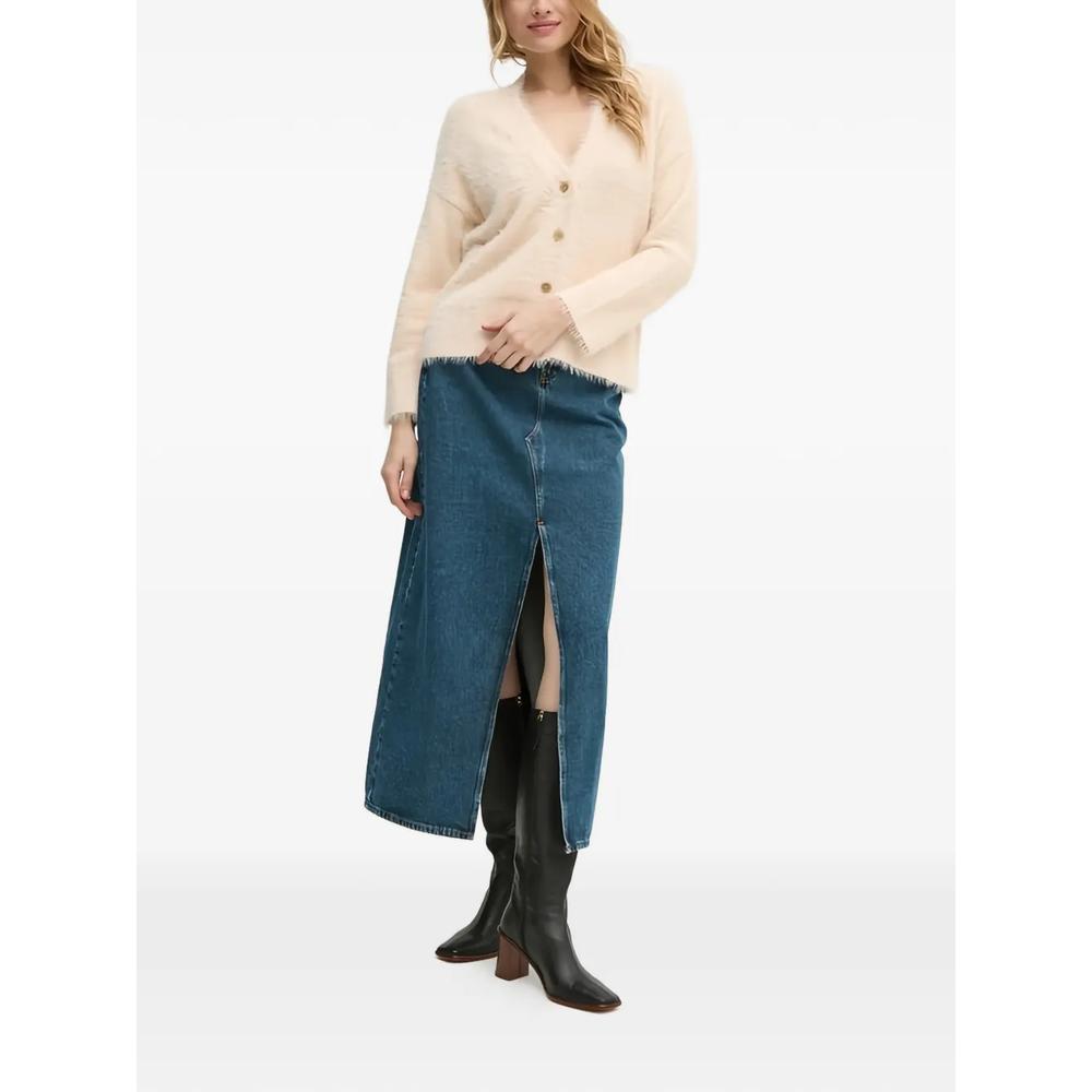 V-neck fuzzy cardigan 2