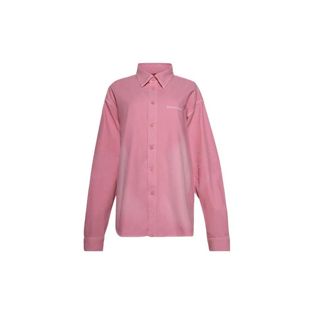 Верхняя одежда Balenciaga Denim Overshirt 'Baby Pink' 1