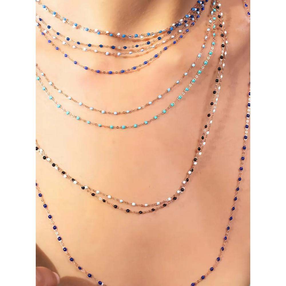 Колье Classic Gigi из желтого золота с бирюзой 2