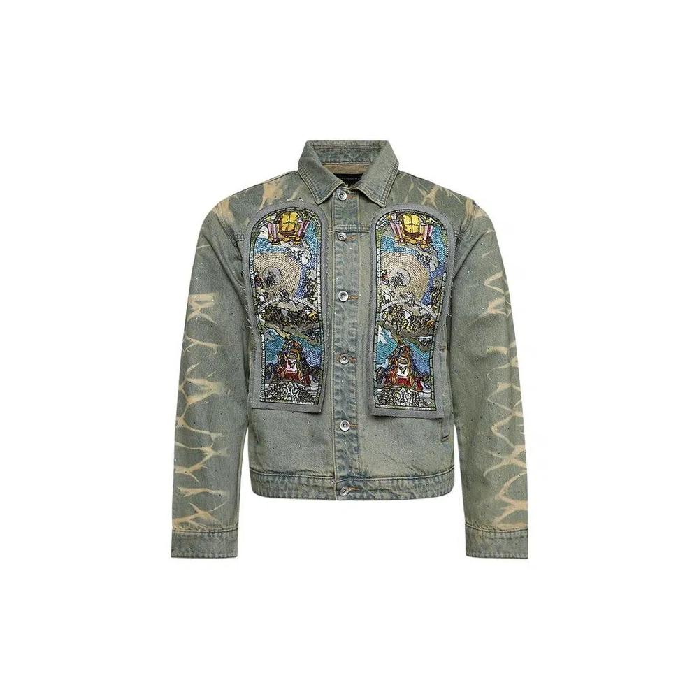 Джинсовые куртки Who Decides War Unfurled Cropped Denim Jacket 'Джинсовый' 1