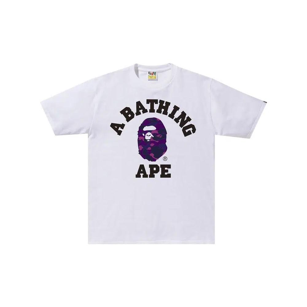 Футболки BAPE Color Camo College Tee "White/Purple" 1