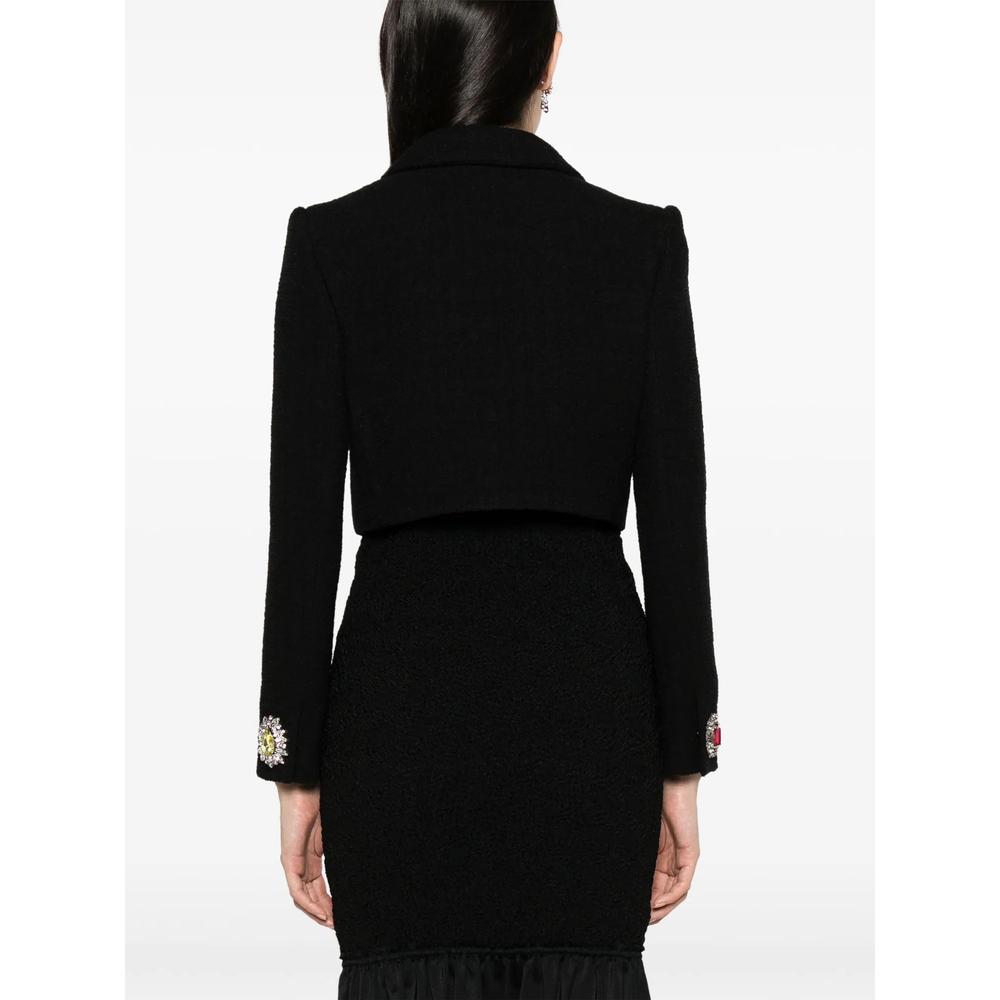 crystal-embellished wool-blend cropped jacket 4
