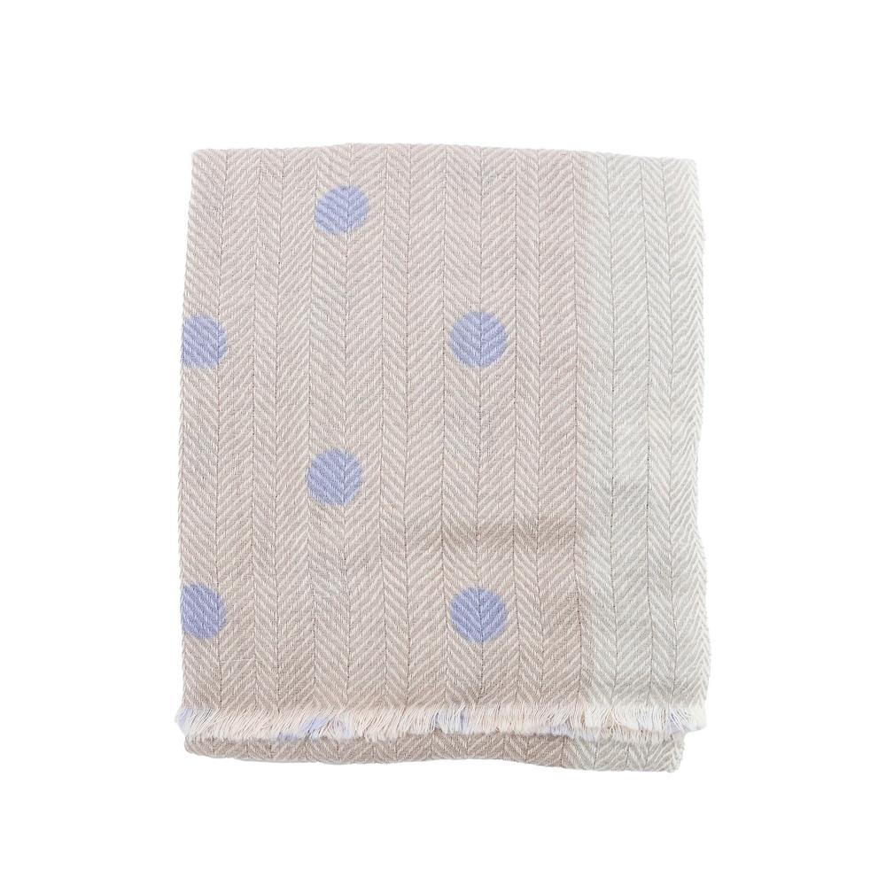 herringbone-pattern polka-dot scarf 1