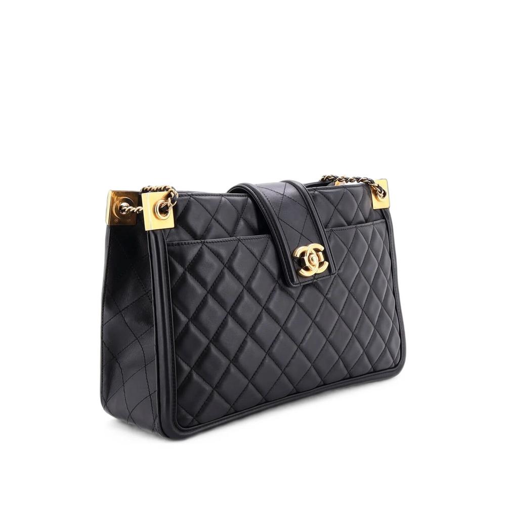 Elegant CC Tote Quilted Lambskin Large satchel 3