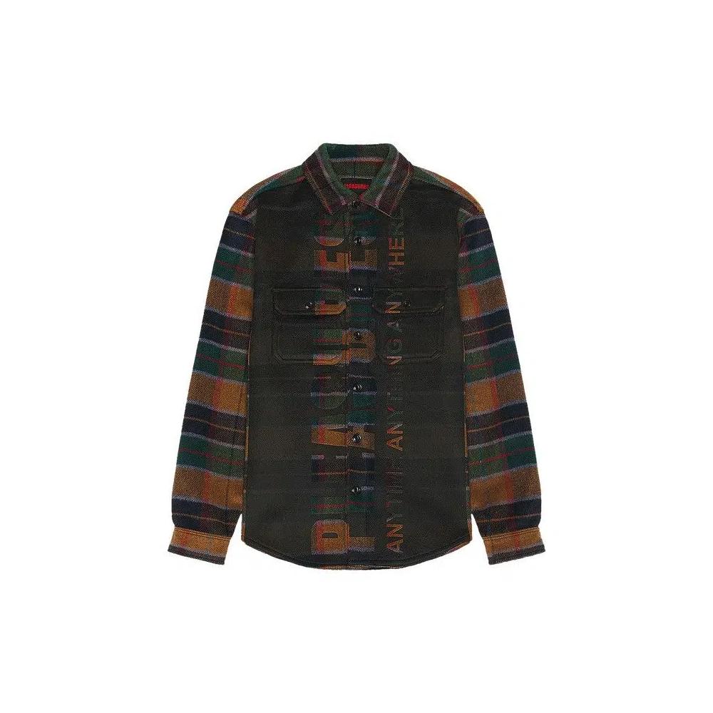 Рубашки на пуговицах Pleasures Anytime Work Shirt 'Olive' 1