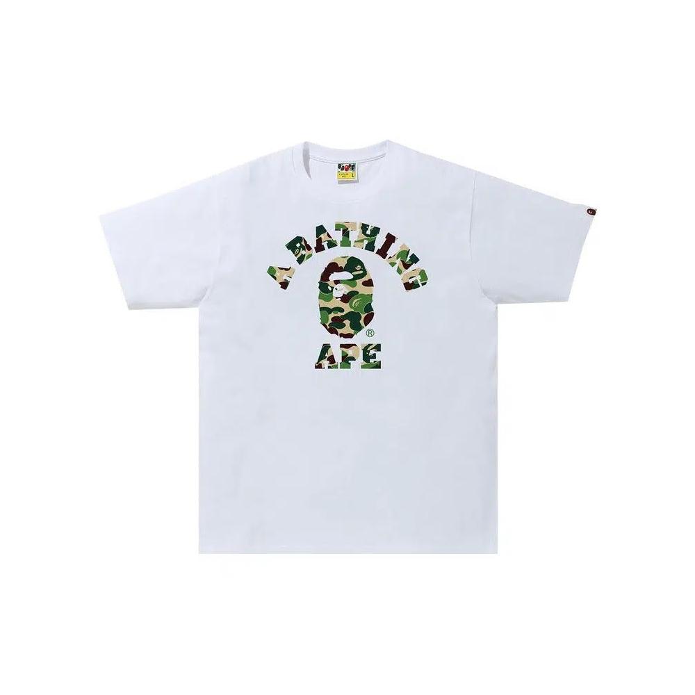 Футболки BAPE ABC Camo College Tee 'White/Green' 1