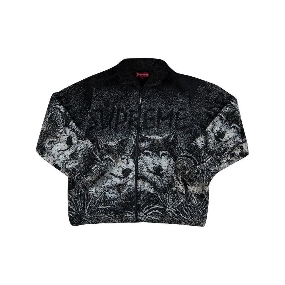 Флисовые куртки Supreme Wolf Fleece Jacket 'Black' 1