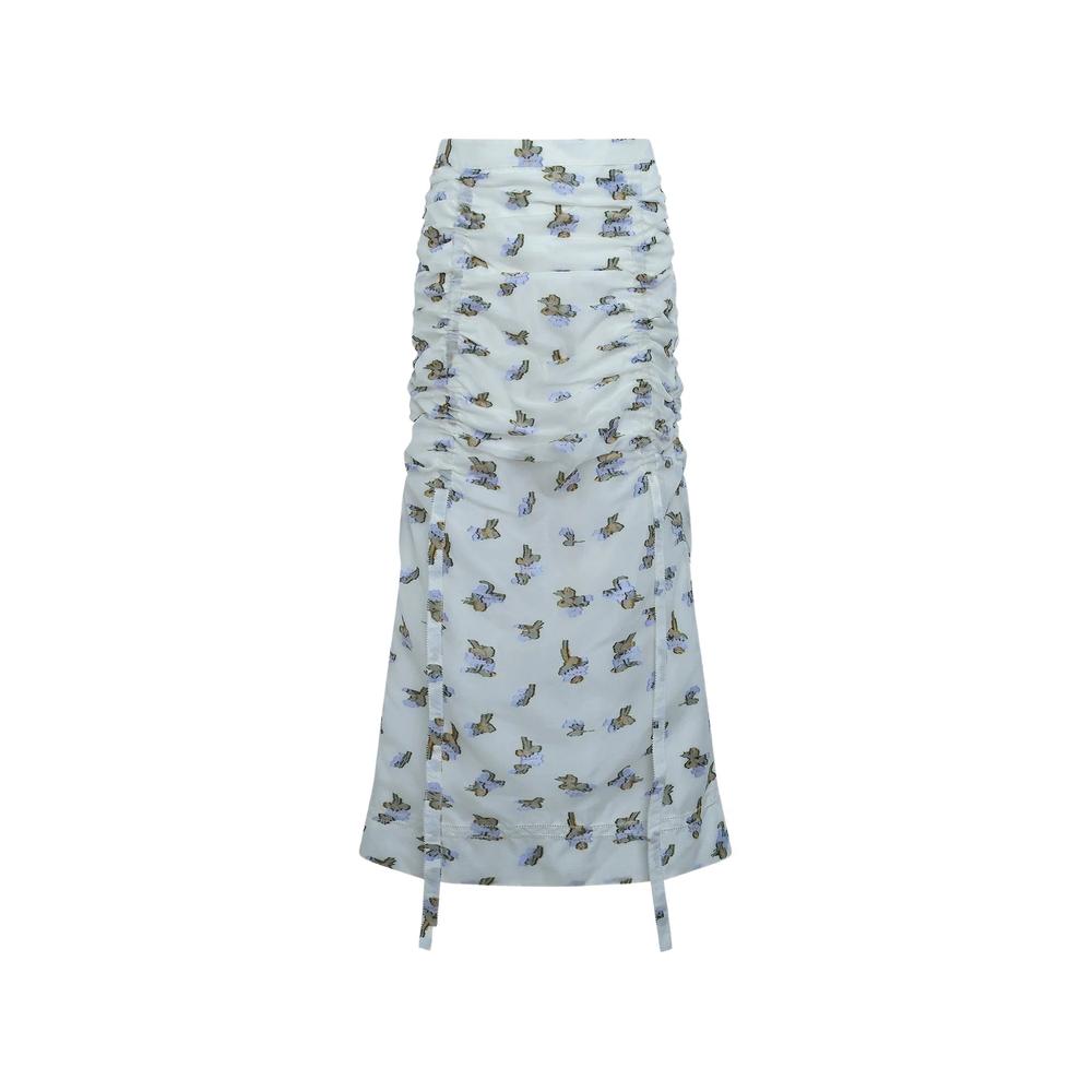 Liora floral-print ruched midi skirt 1
