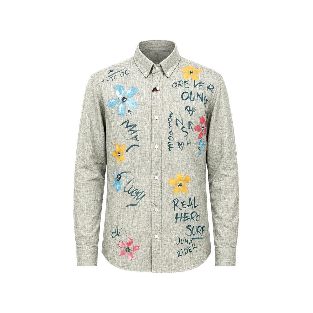 floral-print button-down shirt 1