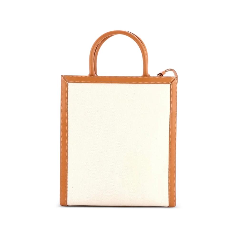 Маленькая сумка-тоут Vertical Cabas Canvas with Leather 2