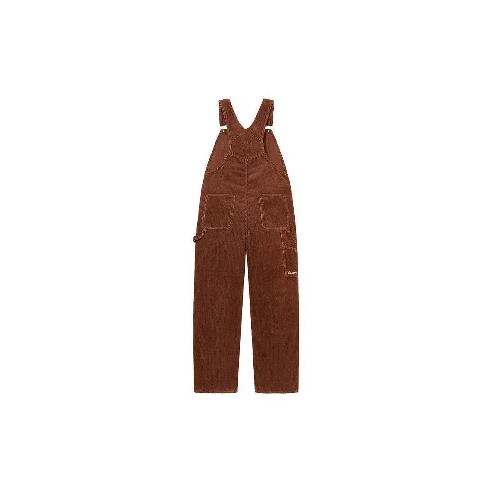 Штаны Supreme x Dickies Corduroy Overalls 'Brown' 2