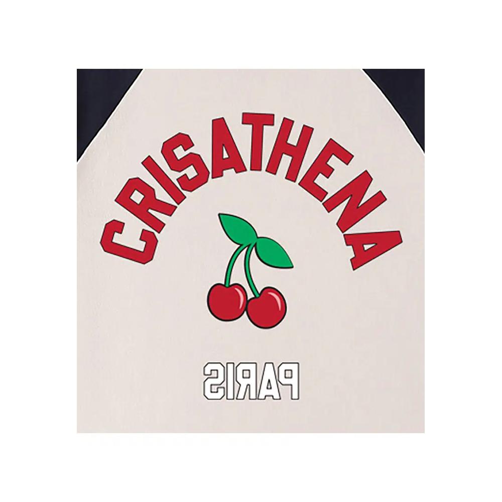 Футболка Crisathena Cherry в бежевом/темно-синем цвете 2
