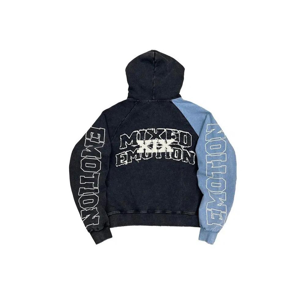 Худи Mixed Emotion Split Decision на молнии 'Черный/Синий' 2