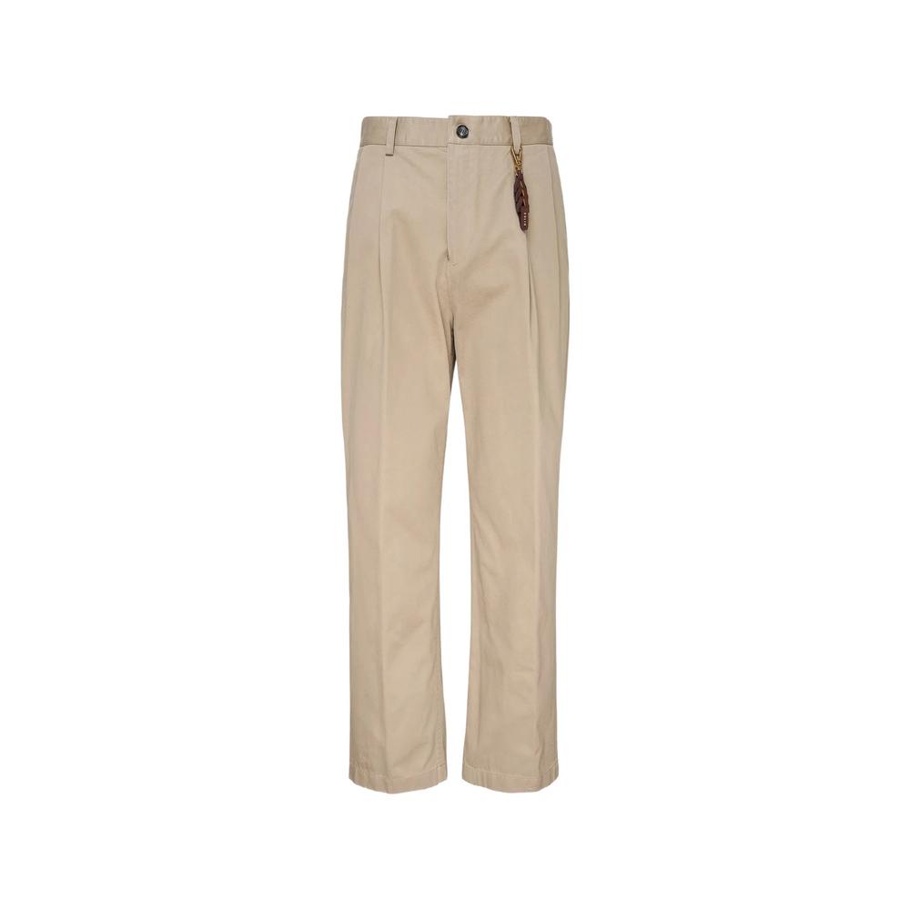 pleated-detail straight-leg trousers 1