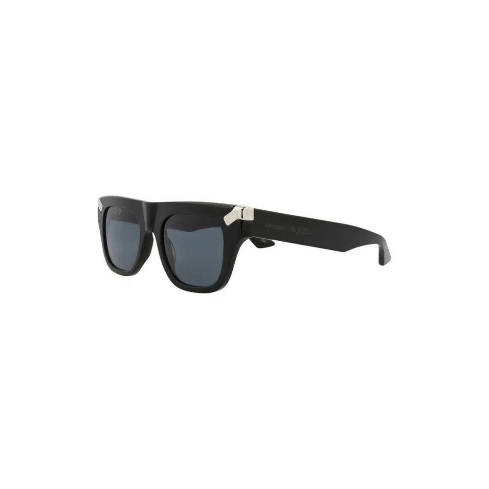 Очки Alexander McQueen Square Sunglasses «Черный/Синий» 3