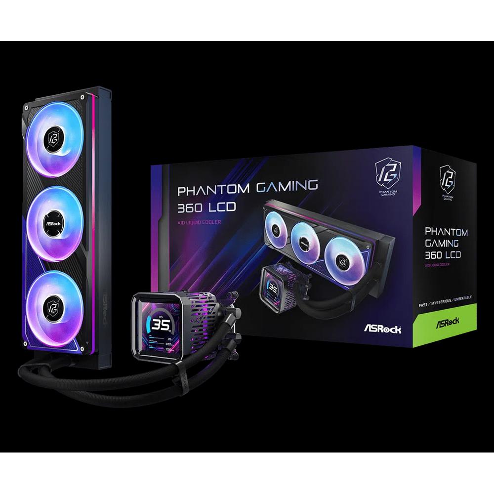 ASRock Phantom Gaming 360 LCD 360mm водяное охлаждение - Черный 6