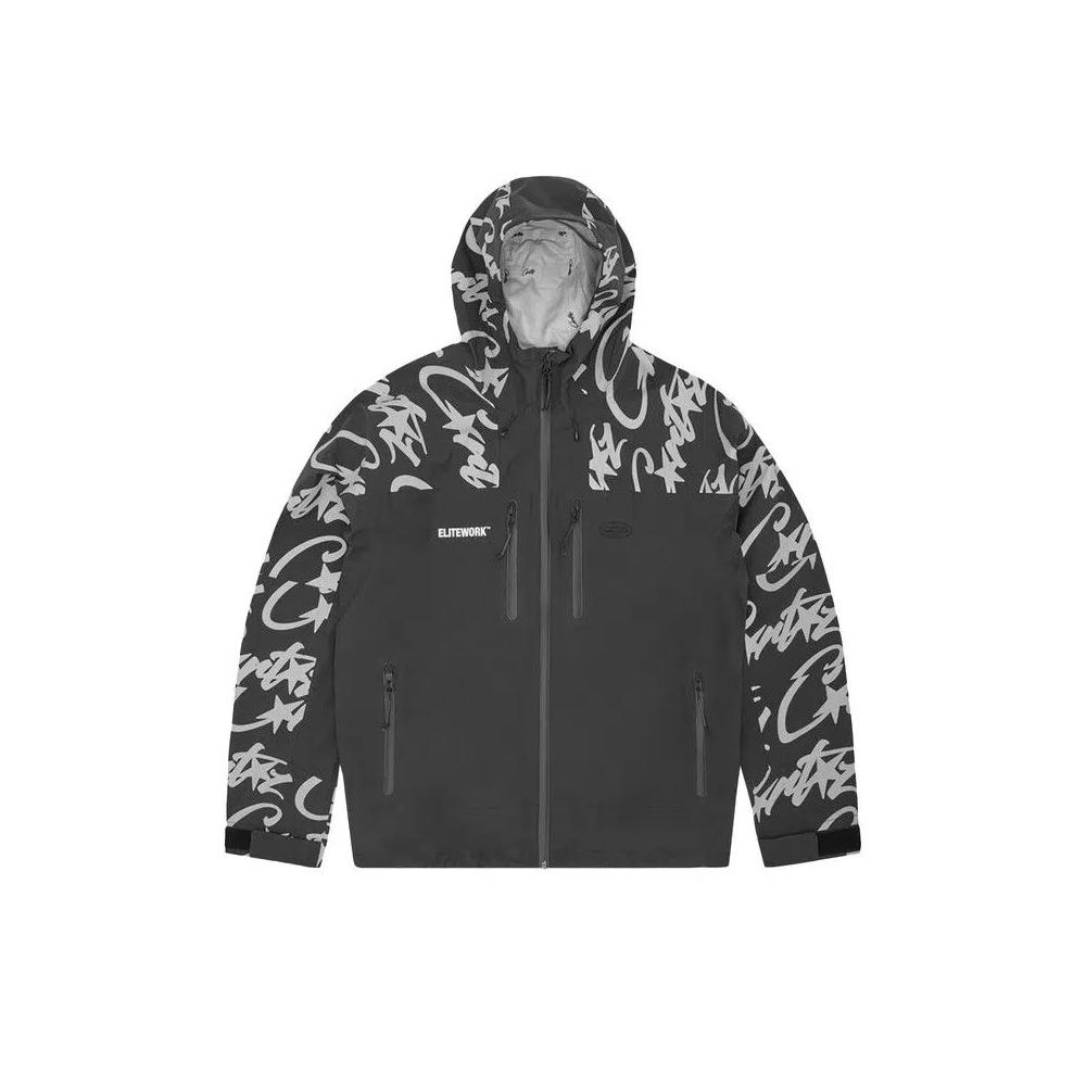 Куртки Corteiz Elitework Waterproof Shell Jacket 'Black' 1