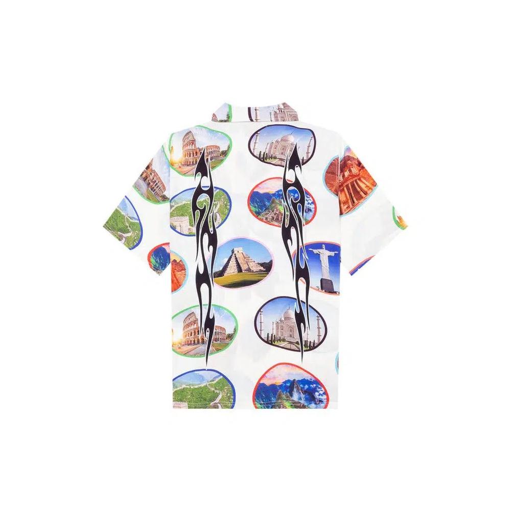 Рубашки на пуговицах Pleasures 7 Wonder Camp Shirt 'White' 2