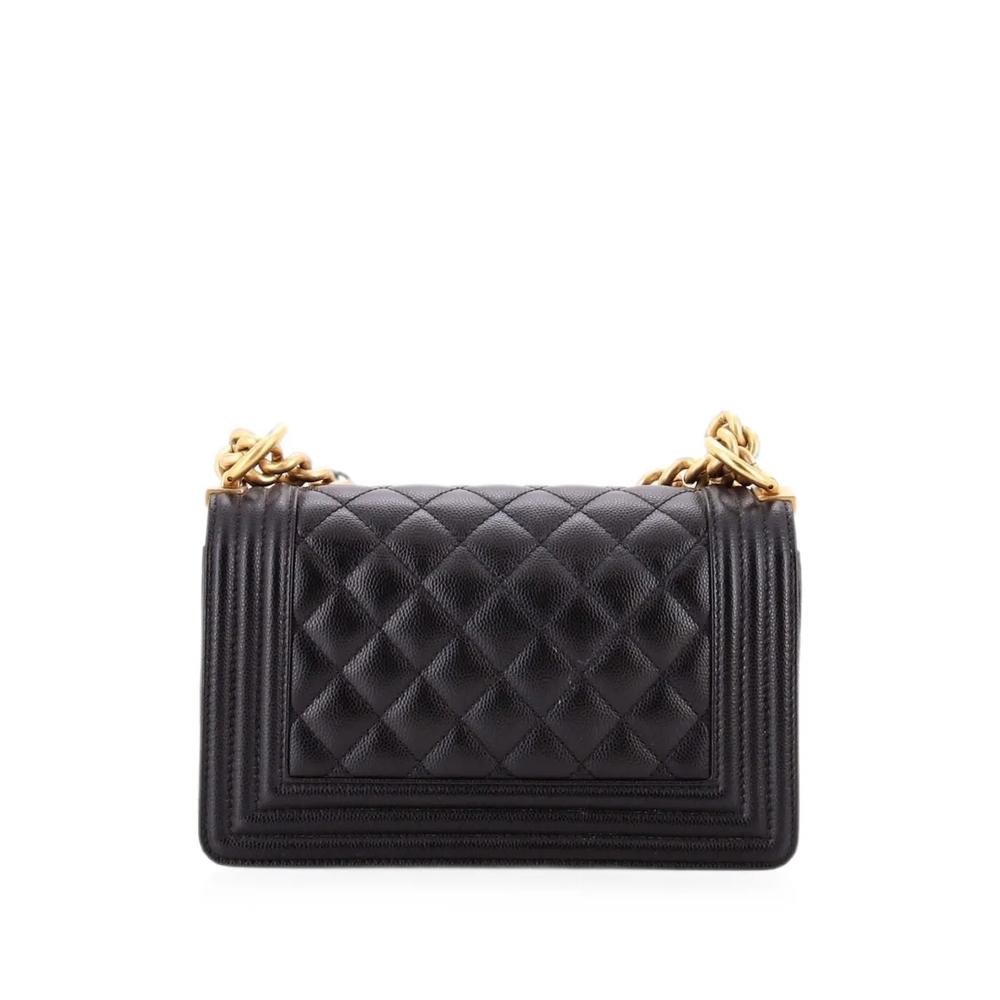 Маленькая сумка через плечо Boy Flap Bag Quilted Caviar 2