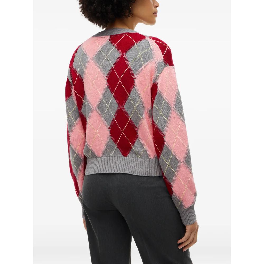 argyle-pattern cotton jumper 4