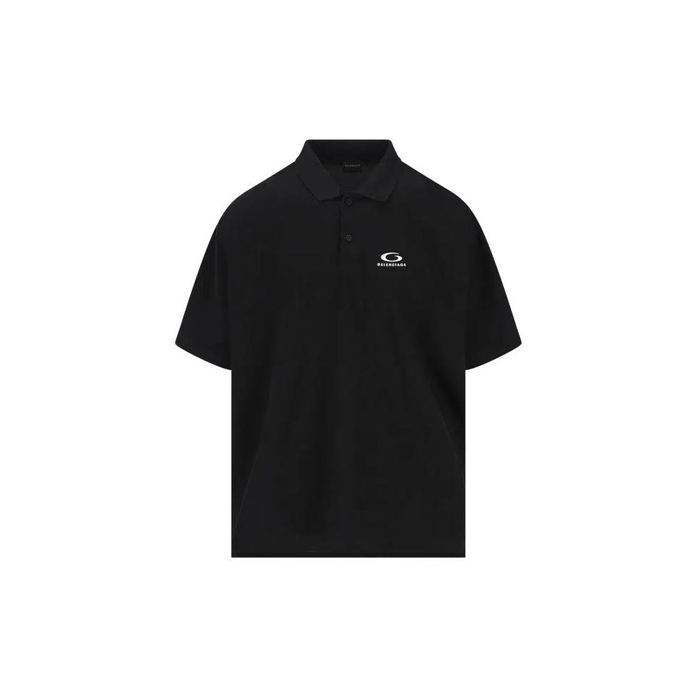 Поло Balenciaga Short-Sleeve Regular Polo T-Shirt 'Black' 1