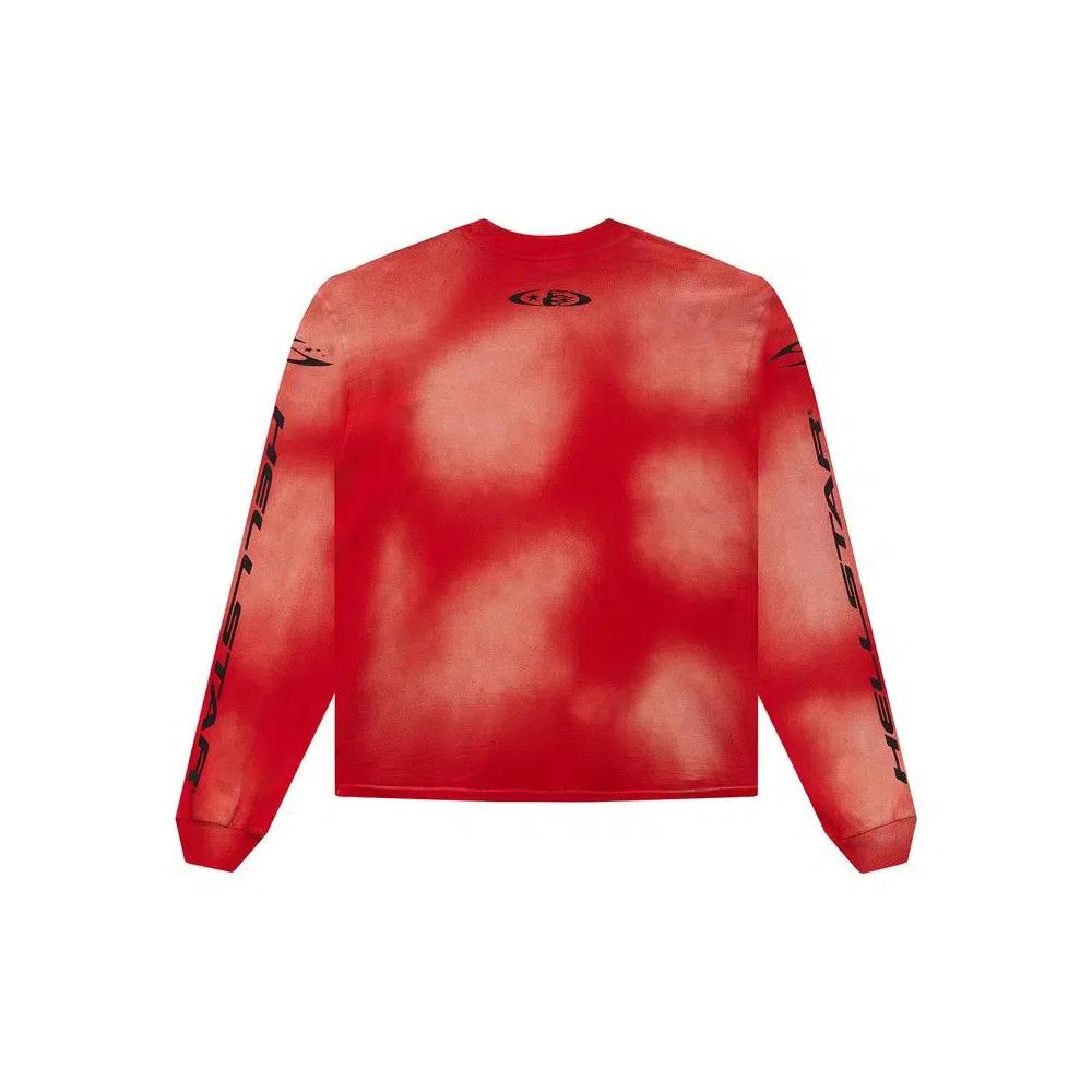 Топы Hellstar H Cursive Logo Longsleeve 'Red' 1