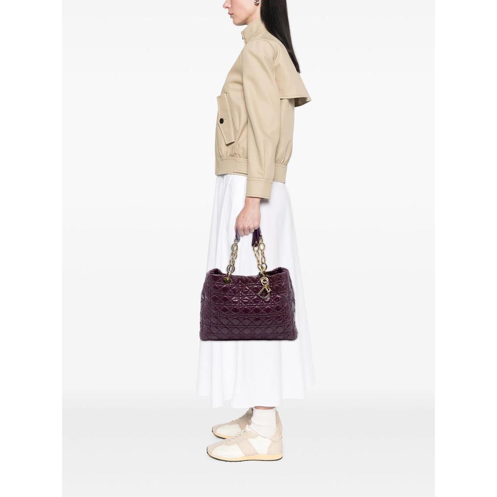 2012 Large Patent Cannage Lady Dior Soft Shopping tote bag 2