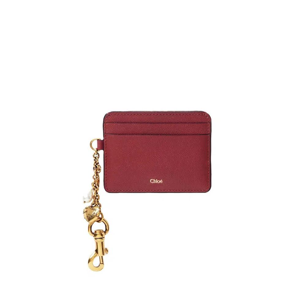Держатель для карт Charms из зернистой кожи Брюнет-красный CH25AP977Q12622 1