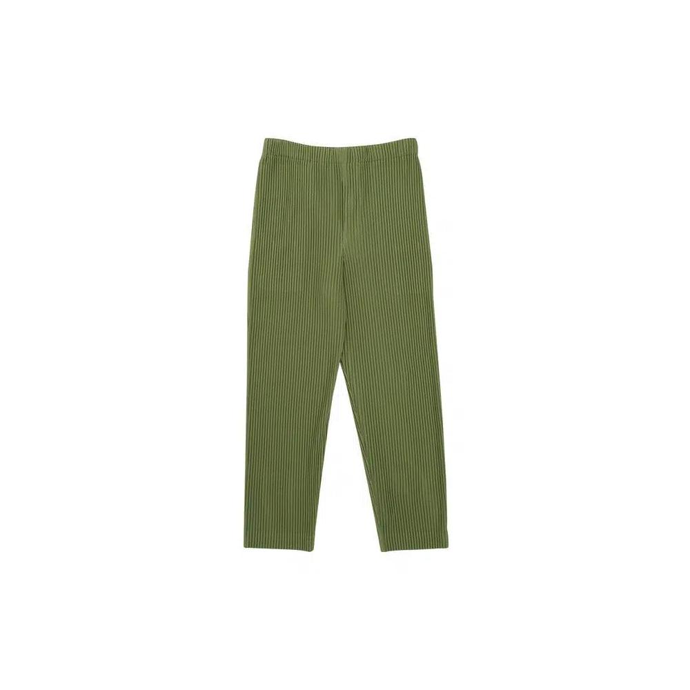 Брюки Issey Miyake Pleats Slim Fit 'Olive' 1