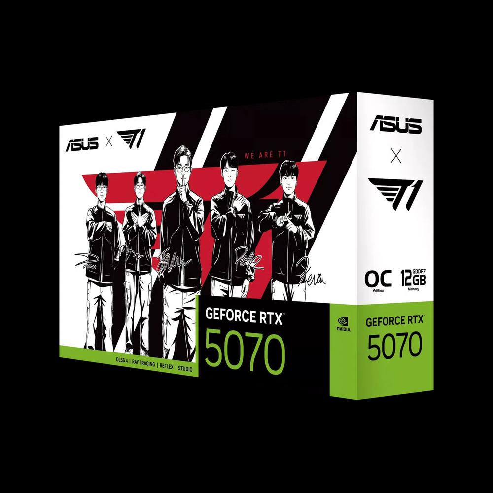 ASUS T1 GeForce RTX 5070 12GB OC видеокарта - T1 лимитированное издание 12
