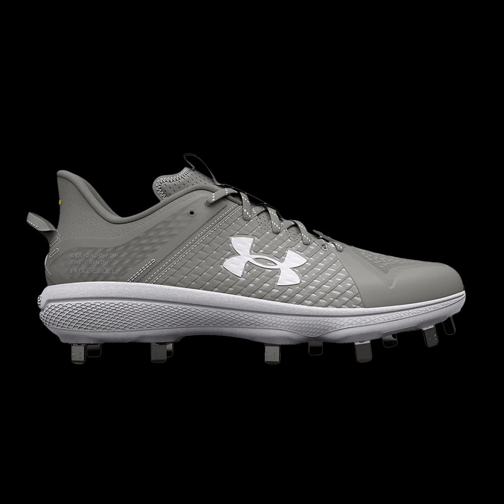 Бутсы Under Armour Yard Low MT «Grey White» 1