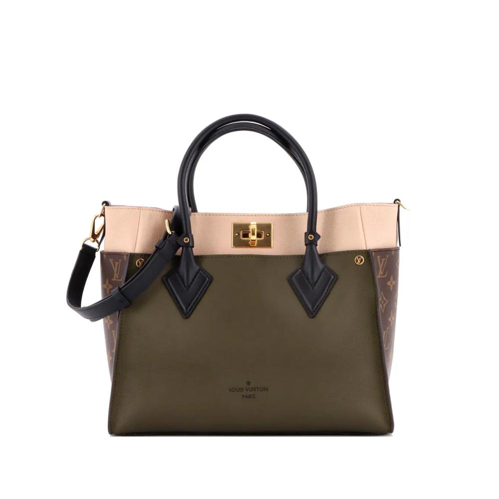 Сумка-тоут On My Side Leather with Monogram Canvas MM 1