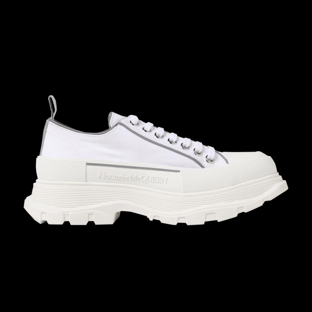 Кроссовки Alexander McQueen Tread Slick Lace Up 'White Silver' 1