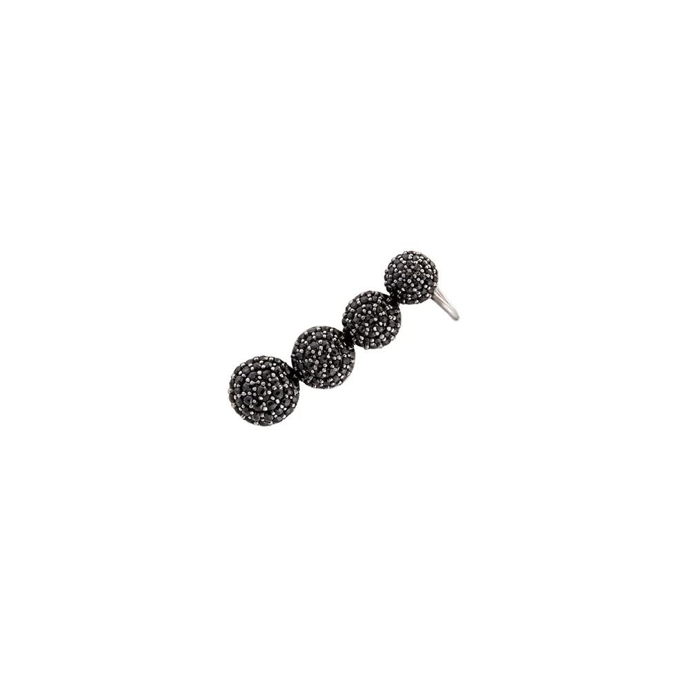 Серьга Black Caviar из белого золота с бриллиантом 1