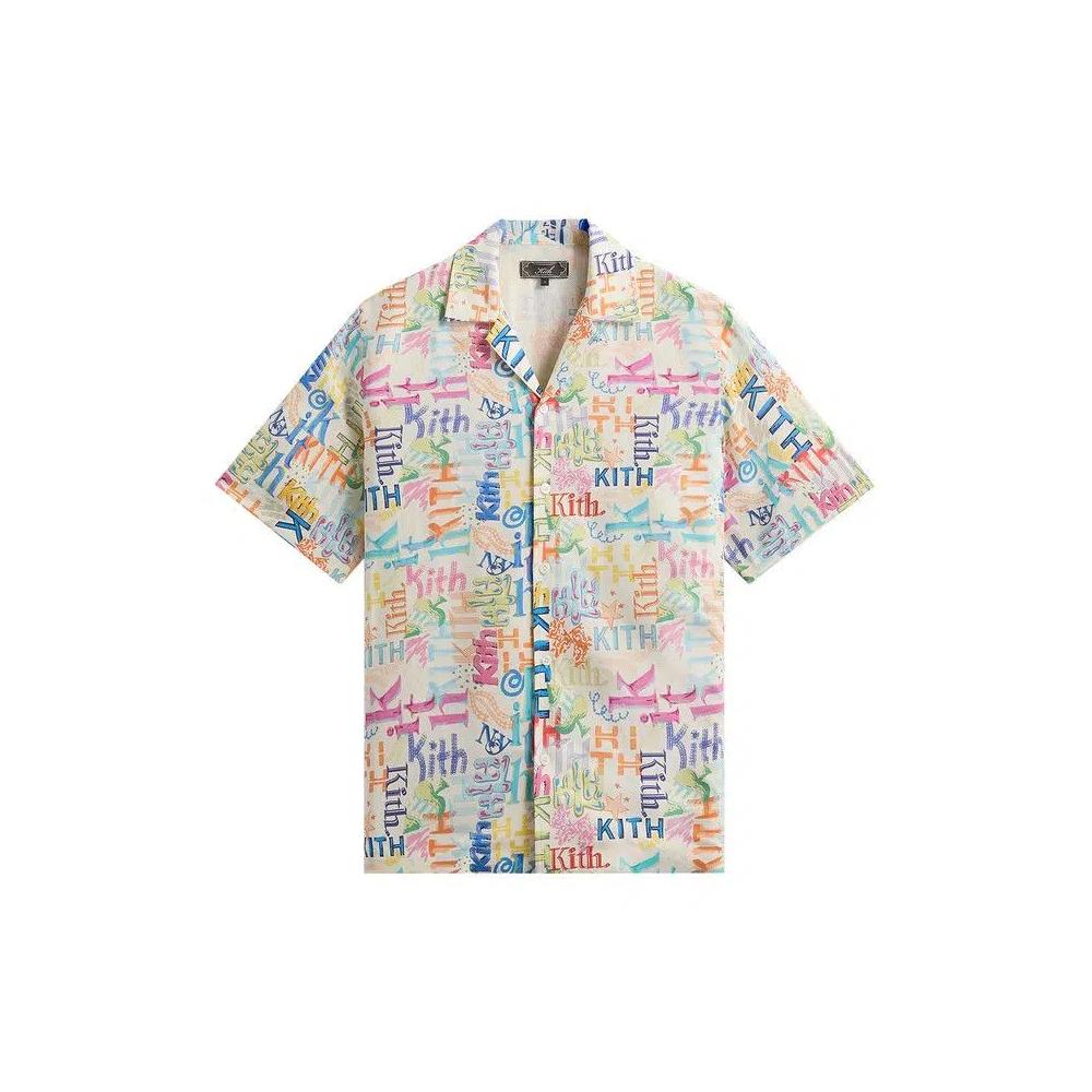 Рубашки на пуговицах Kith Thompson Camp Shirt 'Sandrift' 1