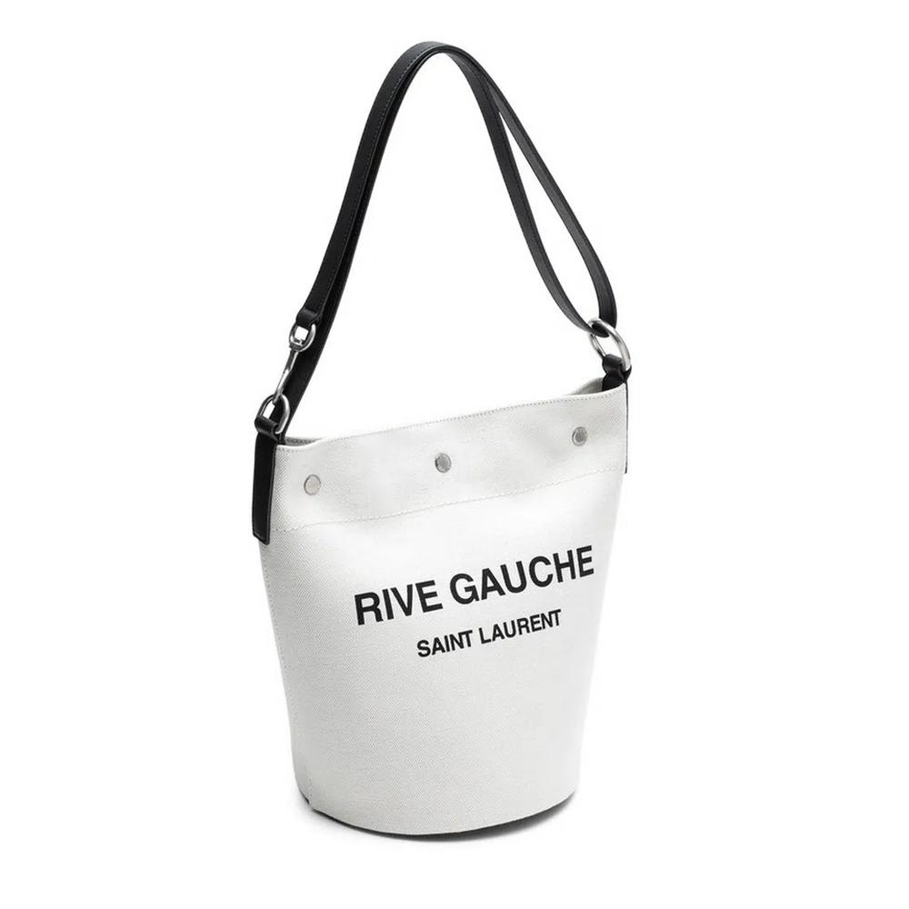 Сумка-ведро Rive Gauche из белого льна 2