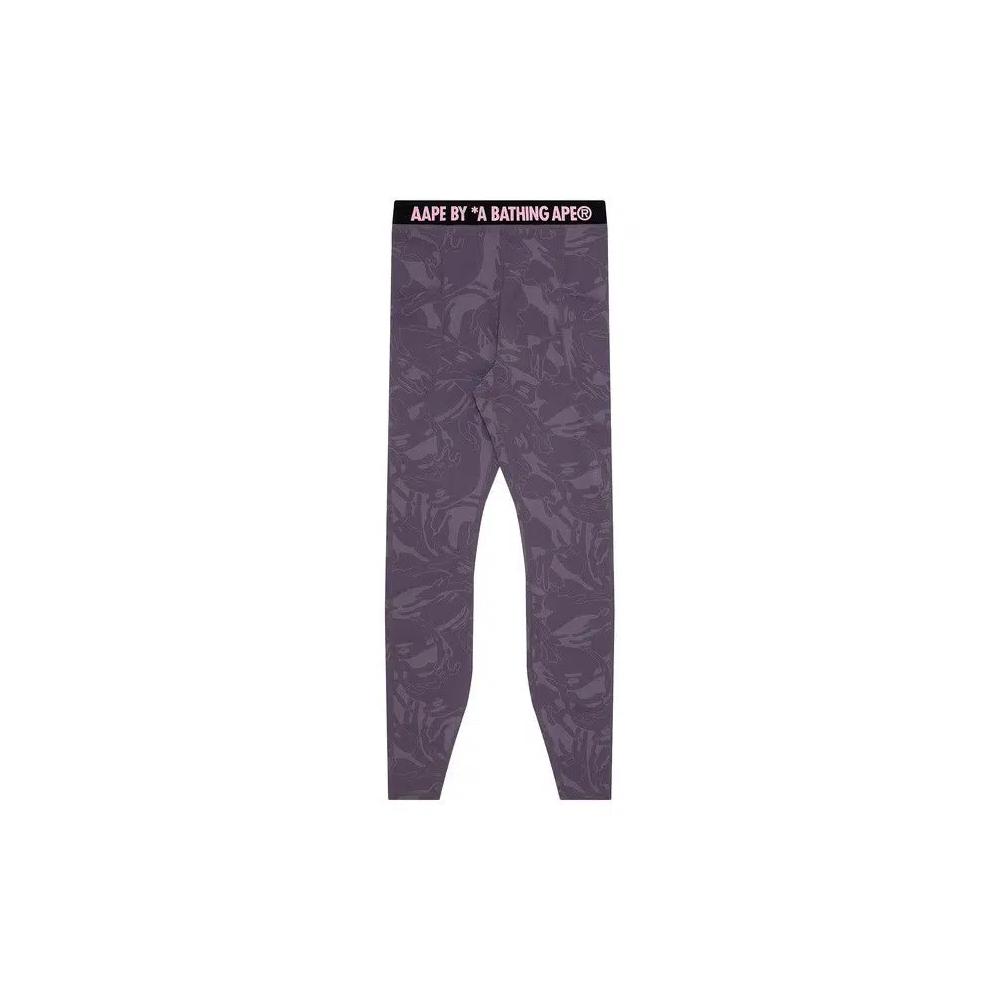Леггинсы AAPE Moonface Camo Printed 'Purple/Multi' 1