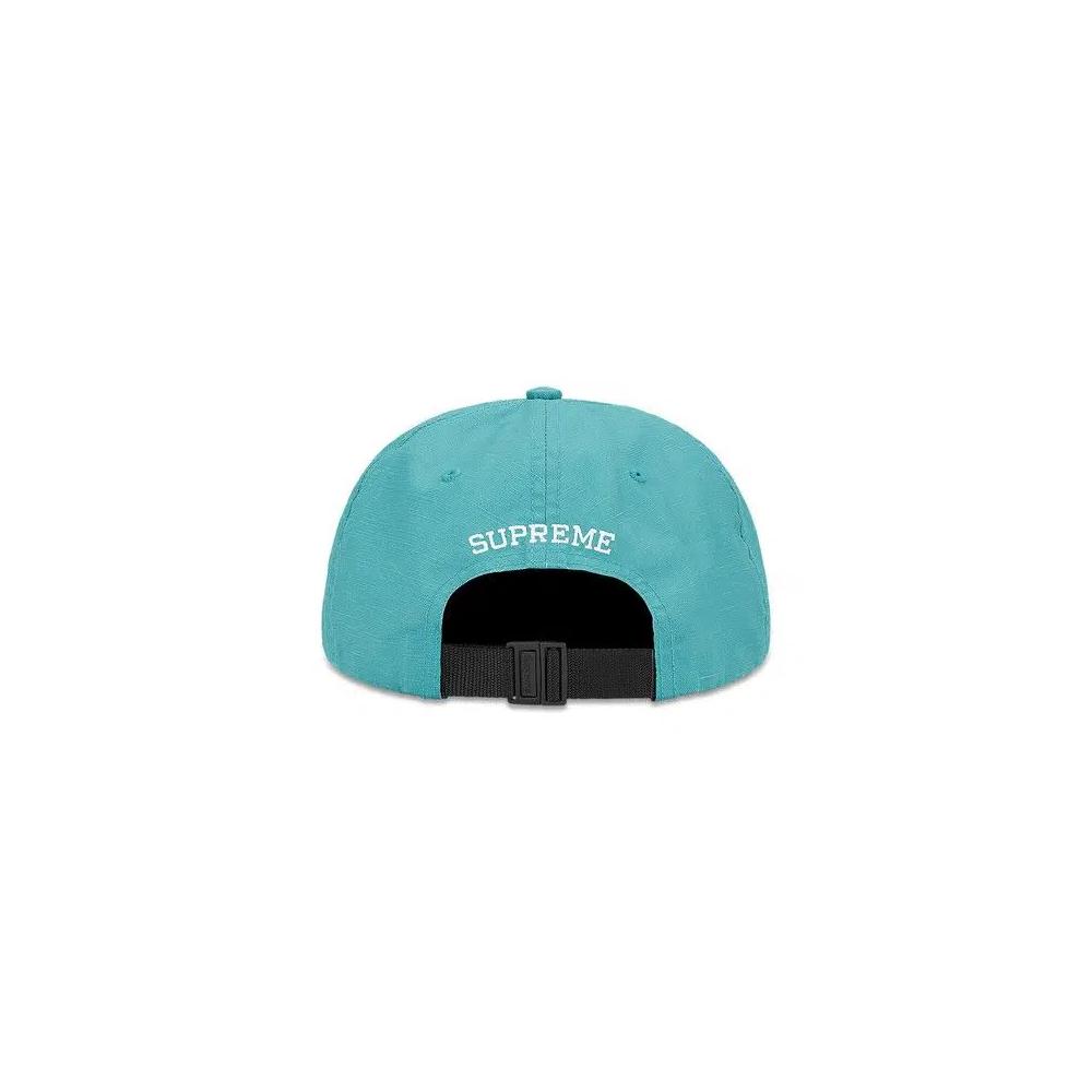 Снэпбэки Supreme Small Box Coated Linen 6-Panel 'Бирюзовый' 2