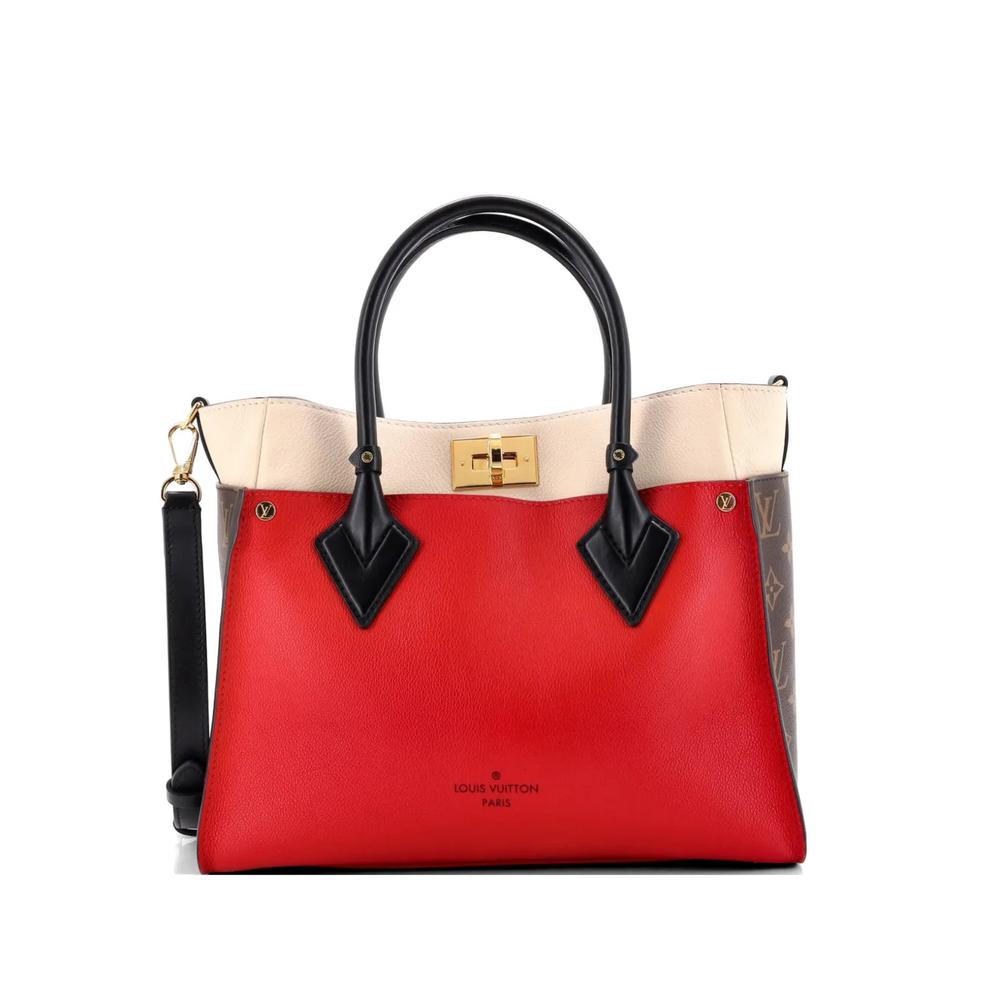 Сумка-тоут On My Side Leather with Monogram Canvas MM 1