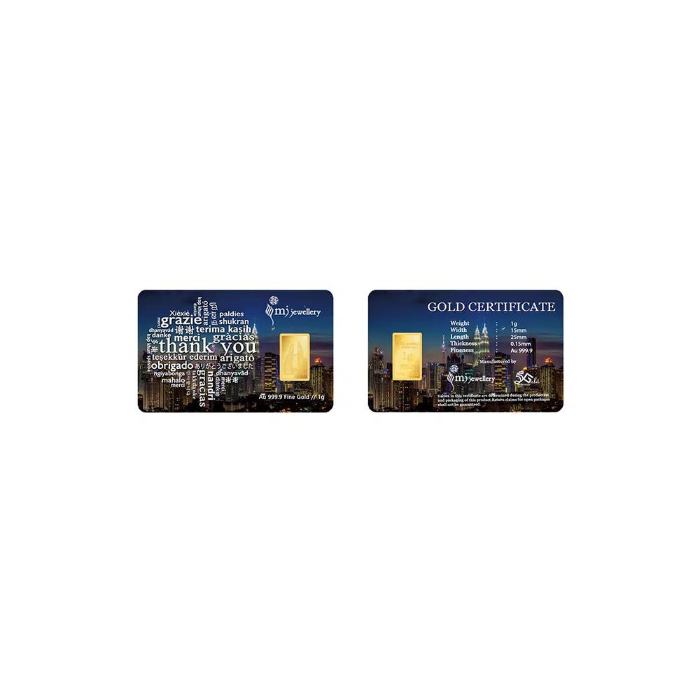 5G Gold Collection 999.9/24K PETRONAS Twin Towers Золотой слиток (1 г) 2