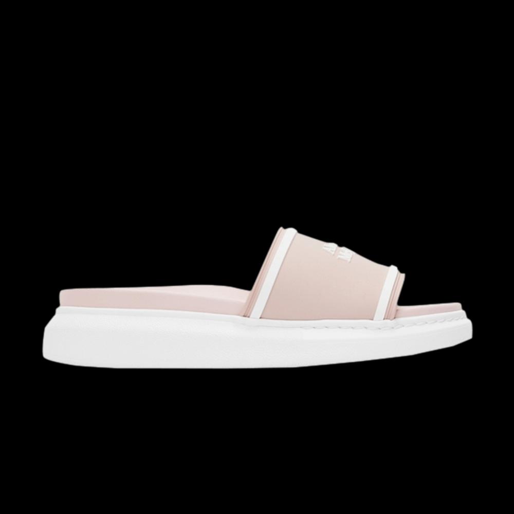 Слайды Alexander McQueen Wmns Oversized Hybrid Signature Slide «Розовый Кварц» 1