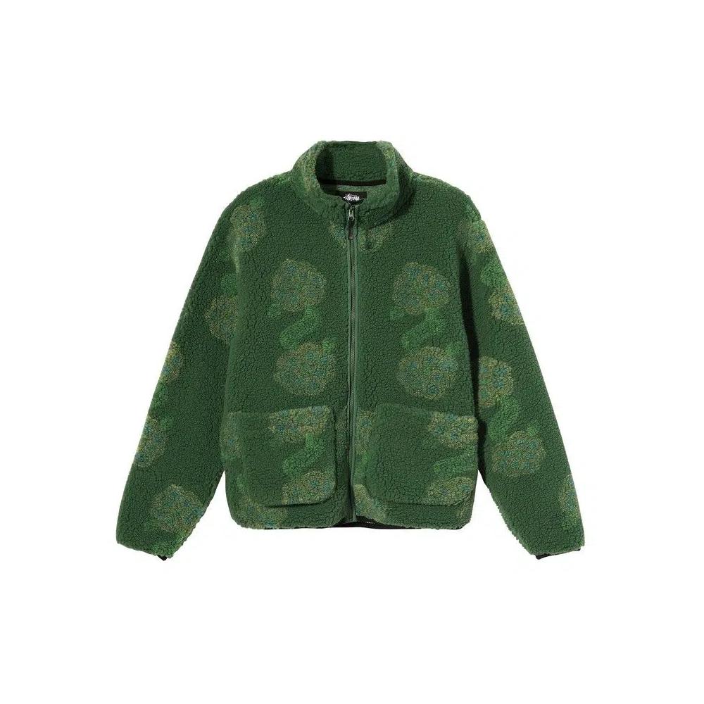 Верхняя одежда Stussy Flor Sherpa Mock Neck 'Зеленый' 2