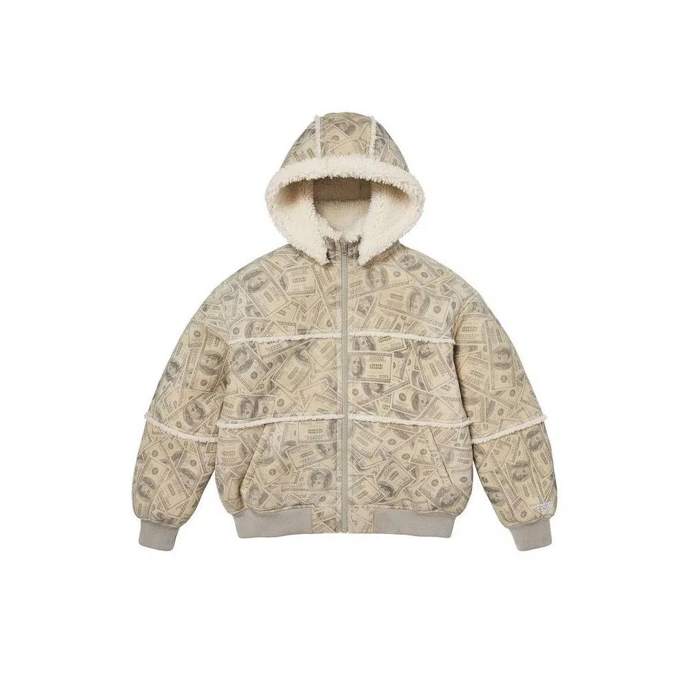 Бомберы Supreme x MM6 Maison Margiela Капюшонный бомбер из овчины 'Money' 1