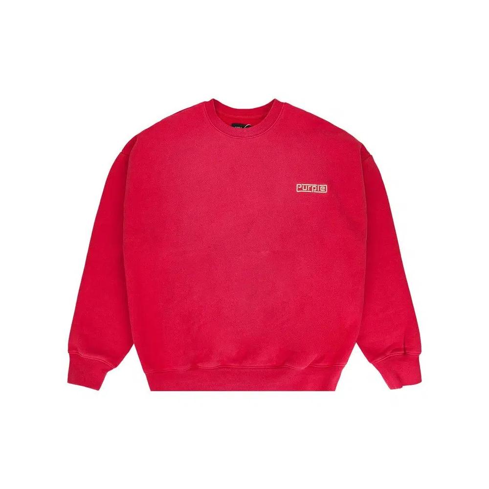 Свитеры PURPLE BRAND HWT Fleece Plate Crewneck Sweatshirt 'Red' 1