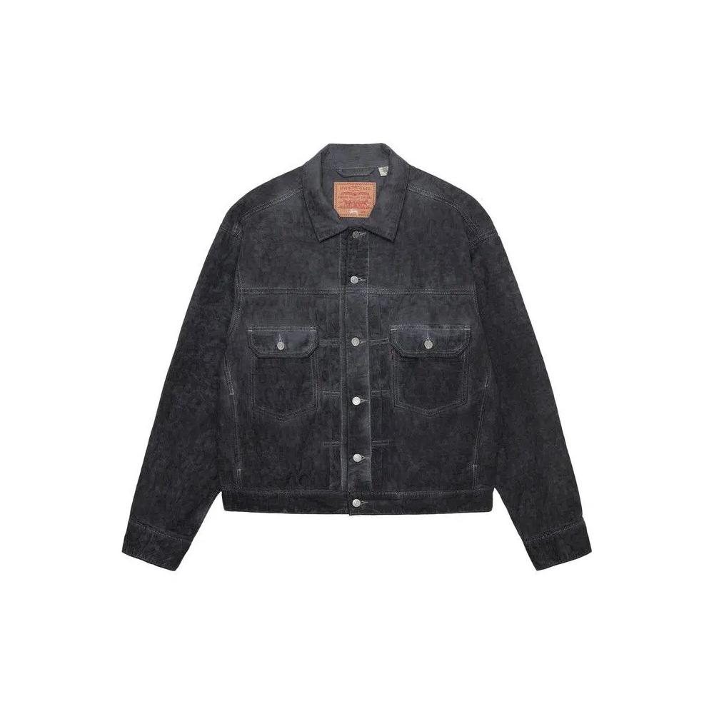 Джинсовые куртки Levi's x Stussy Dyed Jacquard Trucker Jacket 'Black' 1