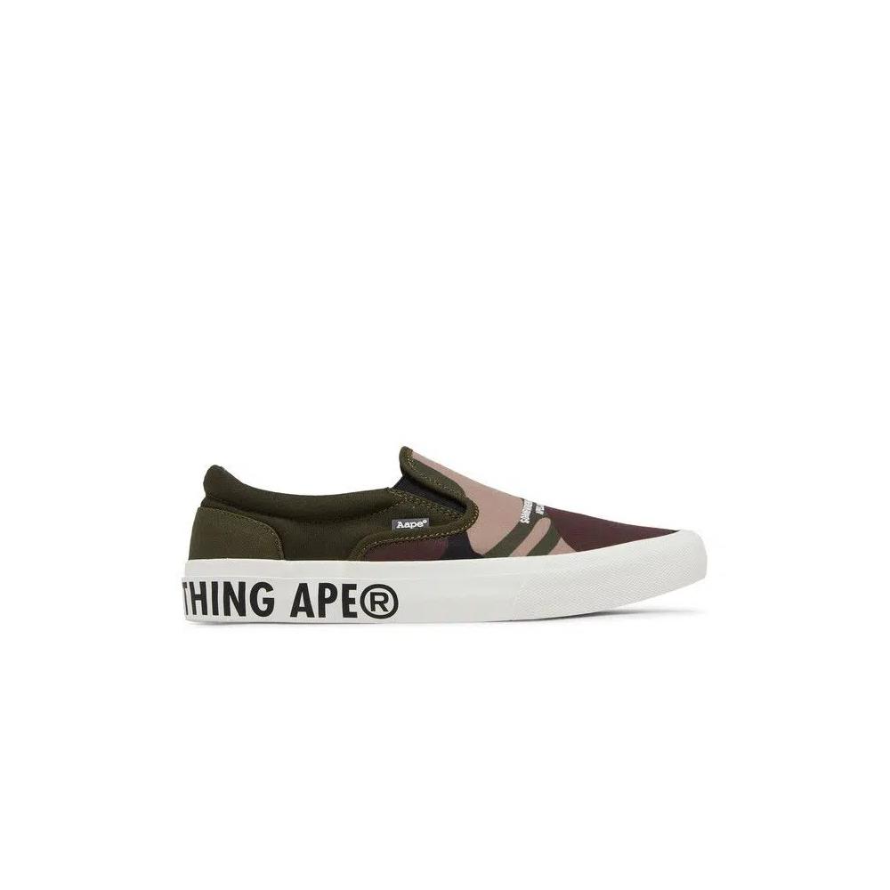 Слипоны BAPE AAPE Slip-On 'Green Camo' 1