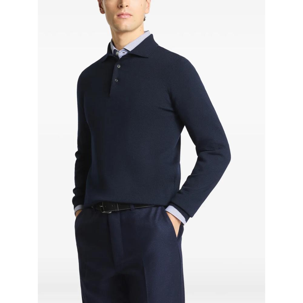 long-sleeve polo-collar sweater 3